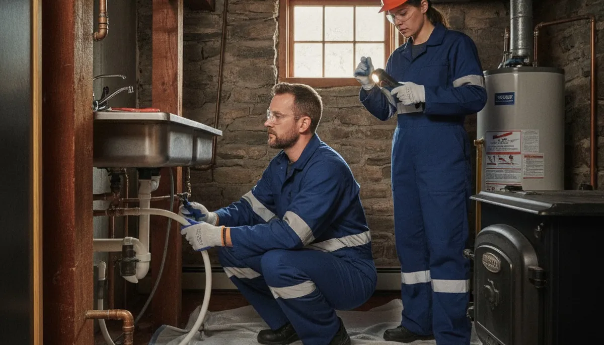 Burlington, MA plumber repairing a residential plumbing fixture for local home service needs