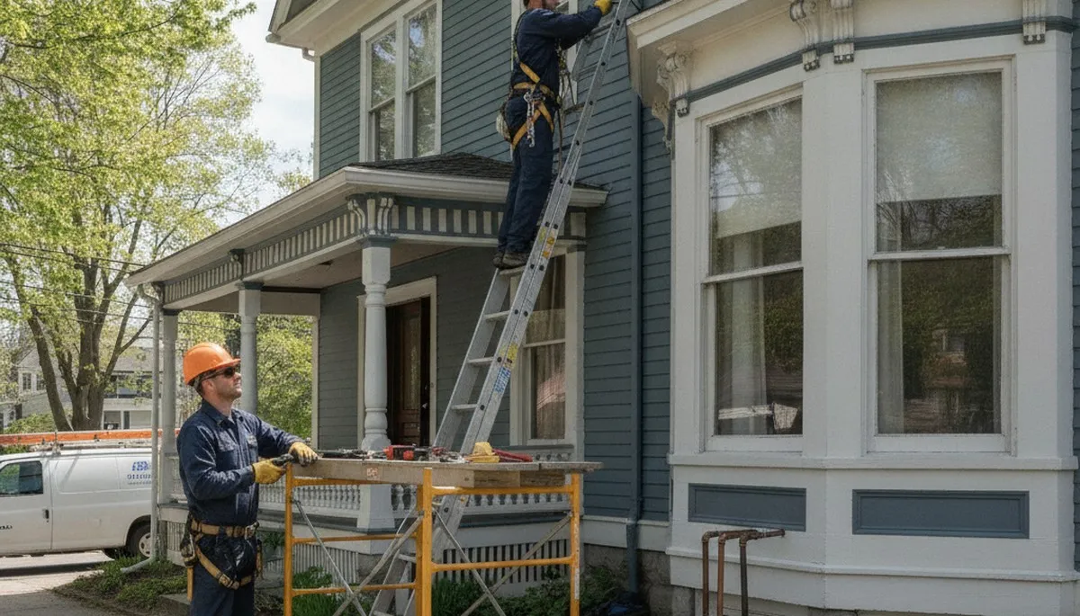Burlington, MA plumber repairing a leaking pipe for a plumbing repair service